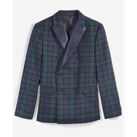 Brooks Brothers Other - B by Brooks Brothers Youth Plaid Double-Breasted Bamherst Suit Jacket Navy/Green